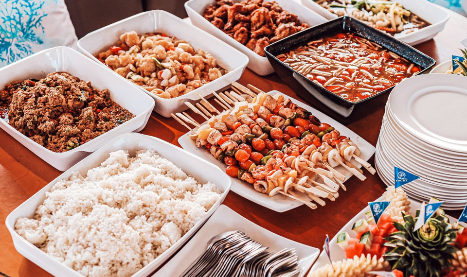 buffet-dinner-sunset-tour-catamaran-phuket-to-coral-island buffet dinner at the sunset tour by catamaran from phuket to coral island