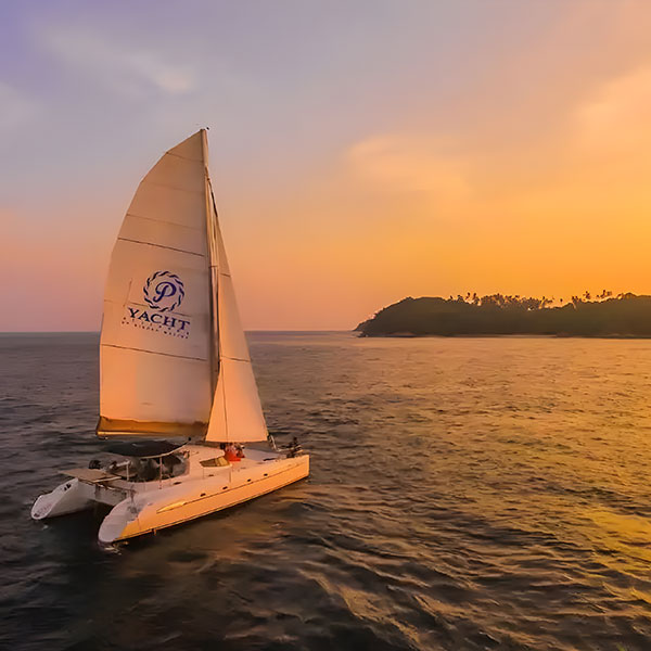 phuket sunset tour to coral island by yacht catamaran