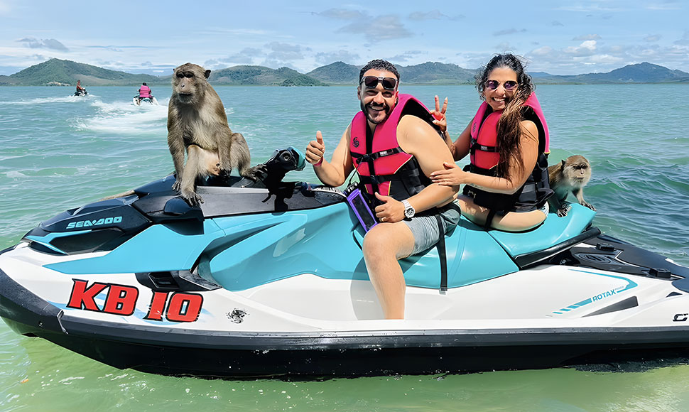monkeys at the phuket jetski tour